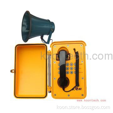 Loud speaking weatherproof phone